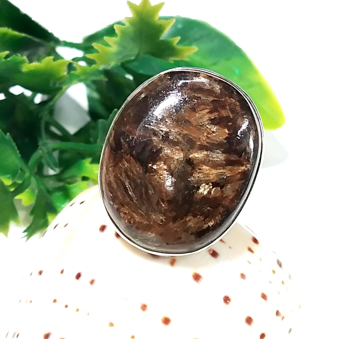 Natural Bronzite Gemstone Ring, 925 Solid Sterling Silver Ring, Bronzite Stone Size 26x21 mm Handmade Ring, Wedding ring, Gift Birthday Ring