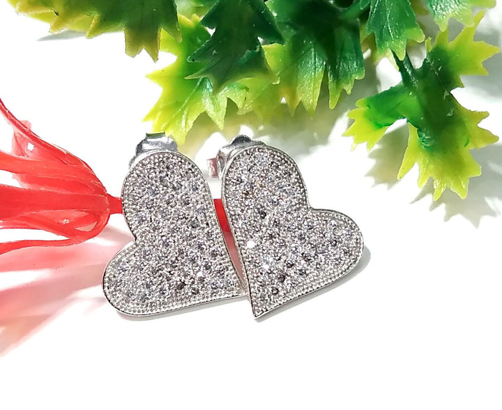 Amazing White Zircon Stone Design Stud Earring, 925 Solid Starling Silver Stud Handmade Earring, Unique Studs Earring, Gift For Girls/Women