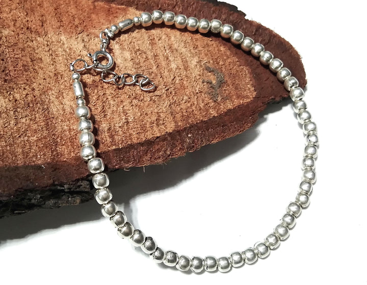 Solid 925 Sterling Silver Bracelet, 3mm Solid Sterling Silver Bracelet, Gift For Men/Women, Handmade Making Silver Bracelet Jewelry