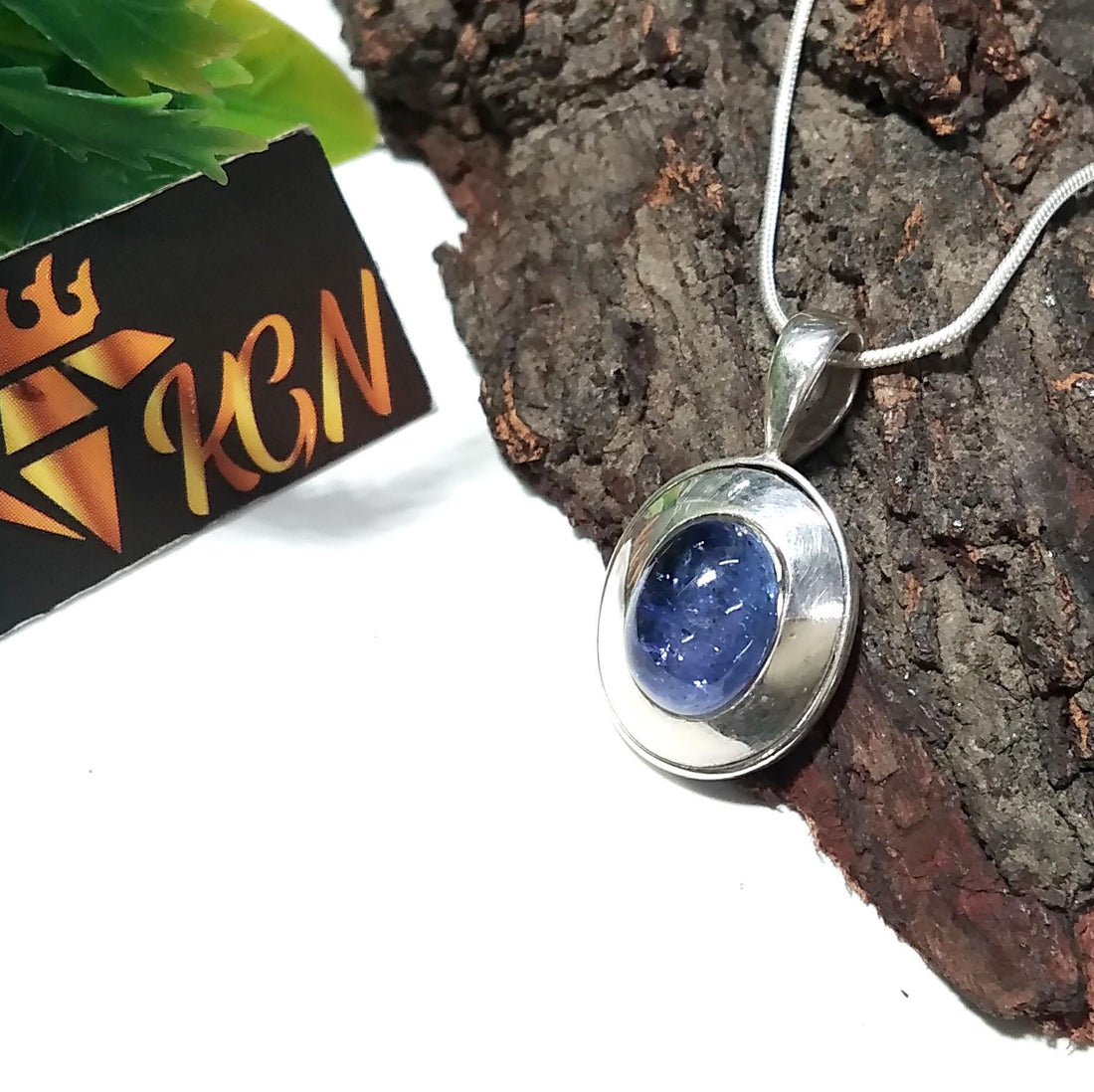 Natural Tanzanite Pendant, 925 Solid Sterling Silver Pendant Necklace, Tanzanite Necklace Chain, Dainty Oval Pendant, Blue Stone Pendant