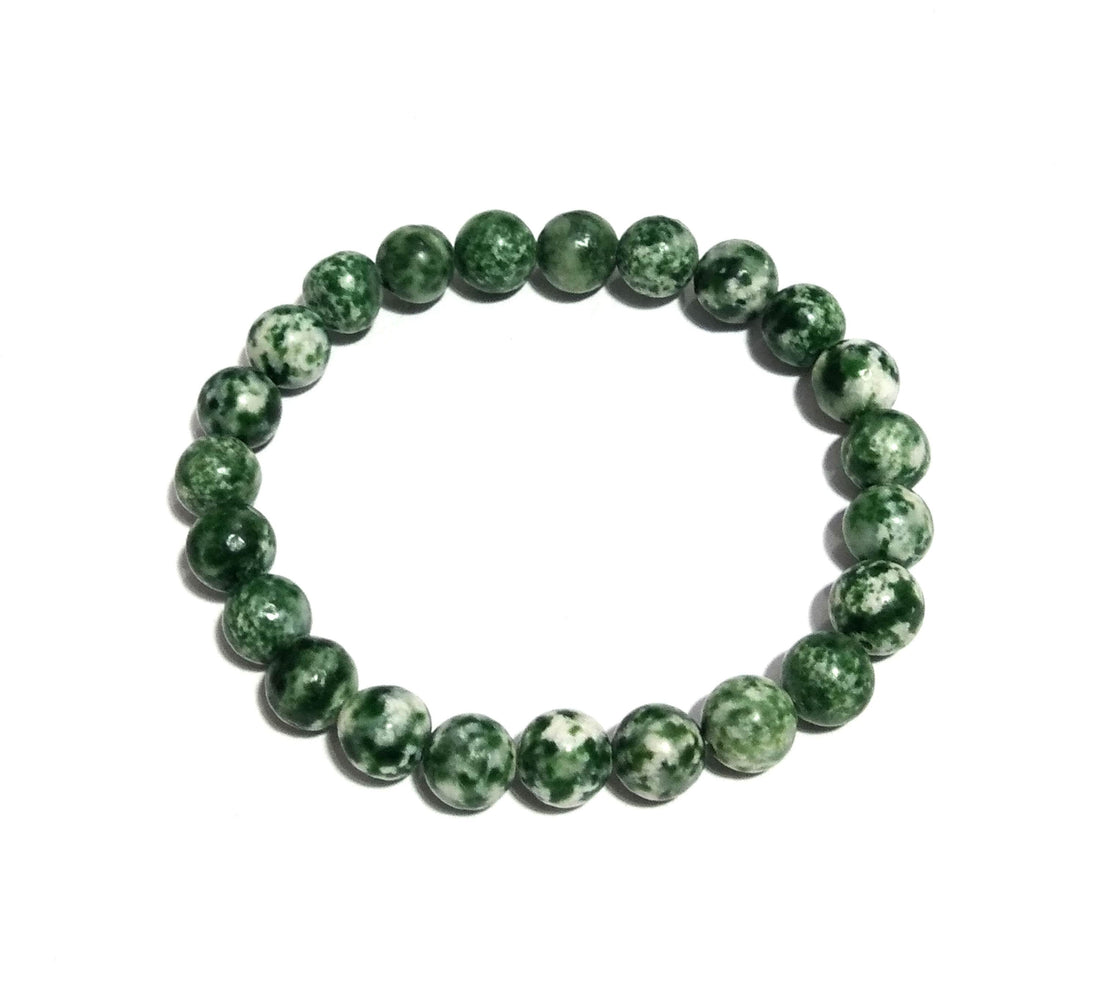 Tree Agate Bracelet Beads Stone, Natural Tree Agate Healing For Men & Women Round Bracelet, Stone Size 8x8 mm Gift Easter day Bracelet