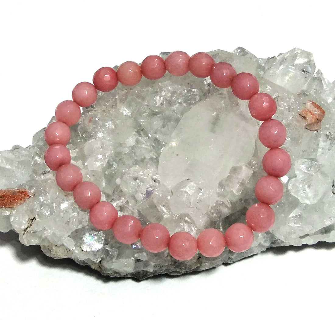 Pink Opal Bracelet Chakra Beads Stone, Amazing Natural Pink Opal Crystal Healing Unisex Round Bracelet, Size 8x8mm Gift Easter day Bracelet