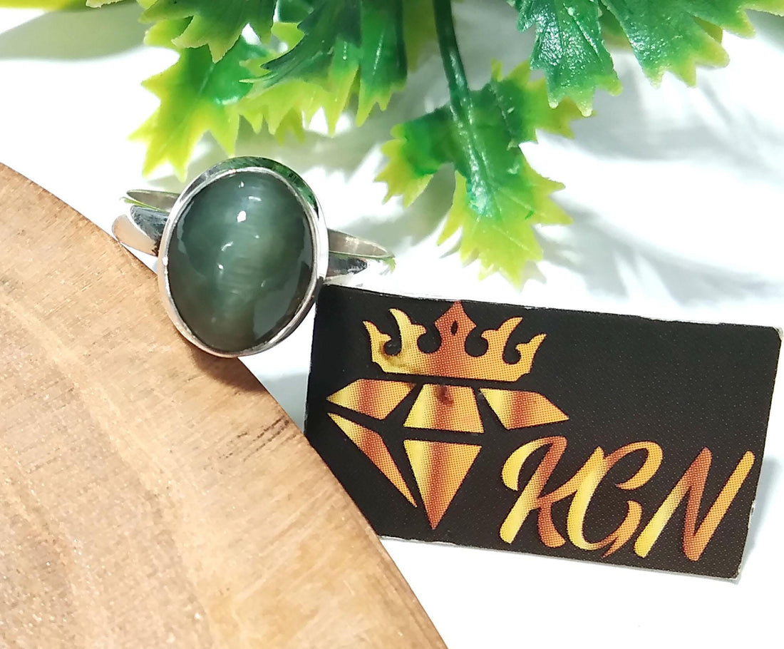 Natural Cat's Eye Gemstone Ring, Solid 925 Starling Silver Ring, Amazing Cats Eye Stone Size 11x9 mm Handmade Ring, Gift Birthday Ring