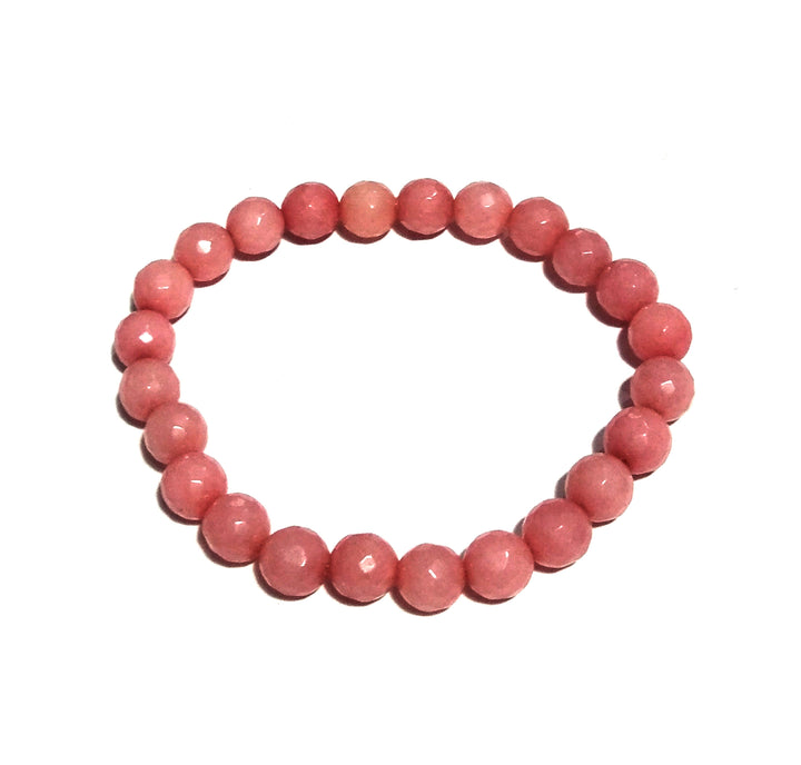 Pink Opal Bracelet, Chakra Beads Stone Bracelet, Natural Pink Opal Crystal Healing Unisex Round Bracelet Size 8x8mm Gift Easter day Bracelet