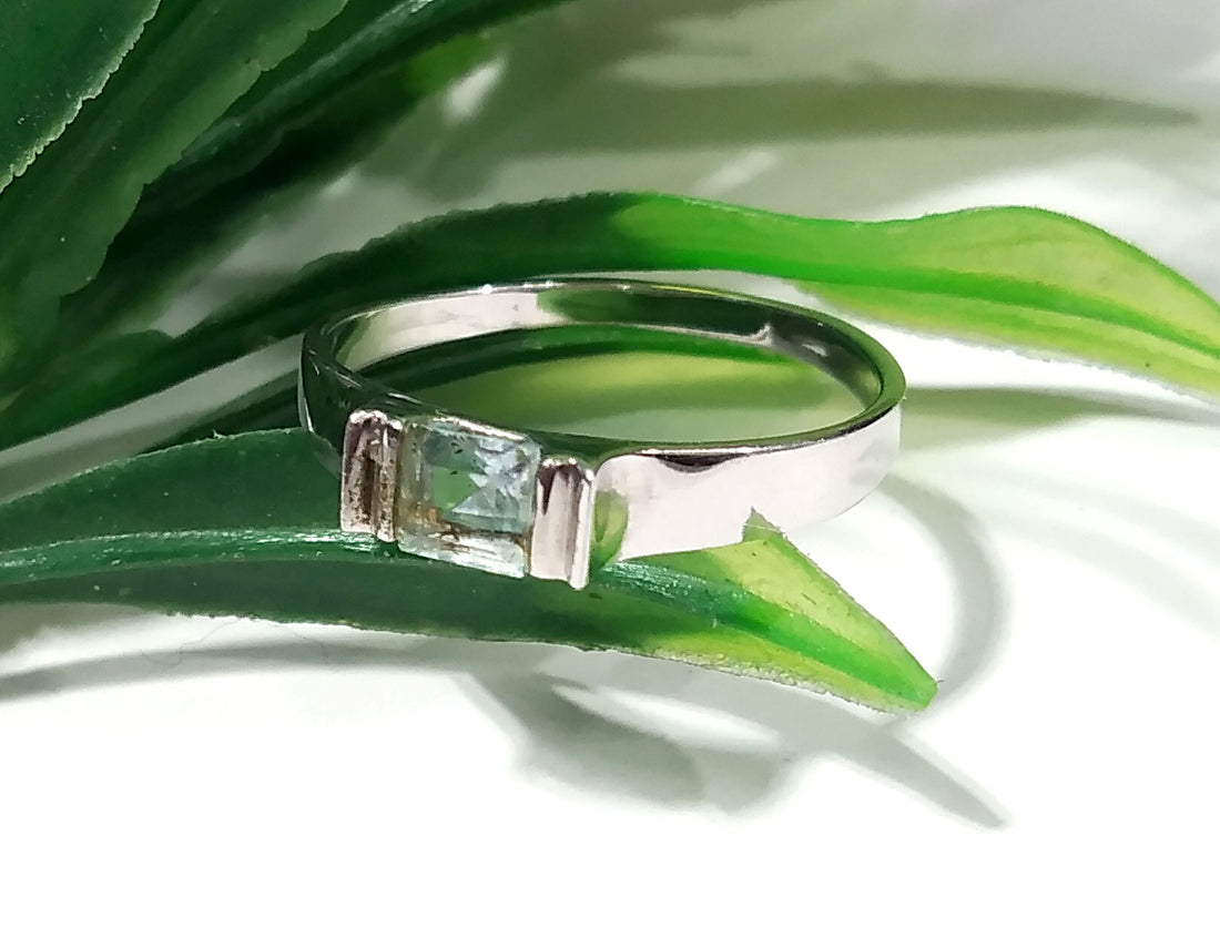 Natural Blue Topaz Gemstone Ring, Solid 925 Starling Silver Ring, Top Quality Blue Topaz Ring, Handmade Ring, Gift For Girls & Women Ring