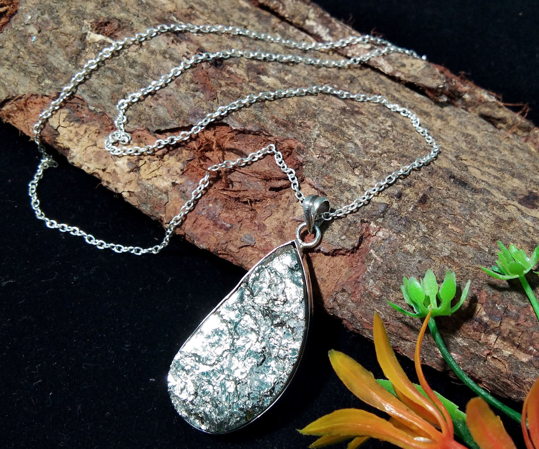 Top Quality Golden Pyrite Druzy Stone Pendant Chain Necklace, 925 Starling Silver Pendant Jewelry, Fancy Shape Handmade Jewelry Wedding Gift