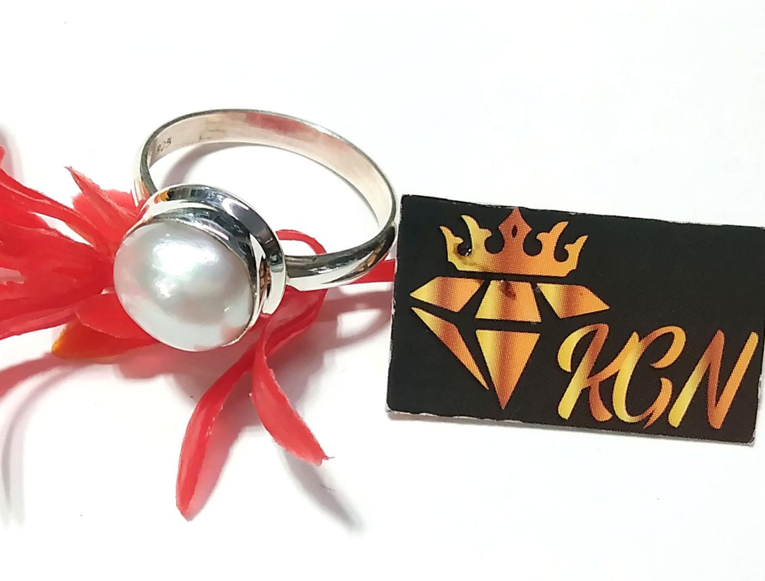 Natural Fresh Water Baroque Pearl Gemstone Ring, Solid 925 Sterling Silver Ring, Top Quality Pearl Stone Handmade Ring, Gift Christmas Ring