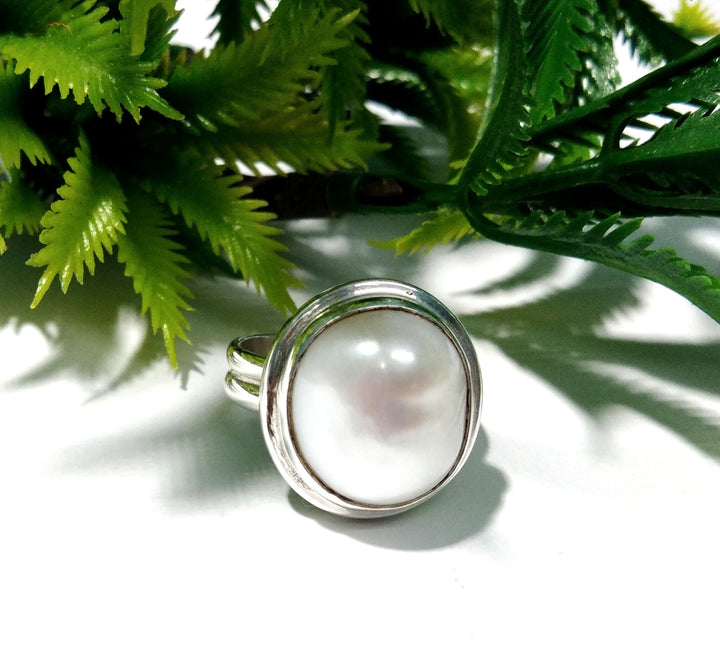 Natural Fresh Water Pearl Rings, Solid 925 Silver Rings, Statement Rings, Freshwater Pearl Rings, Girls & Women Gift Rings, Birthday Rings