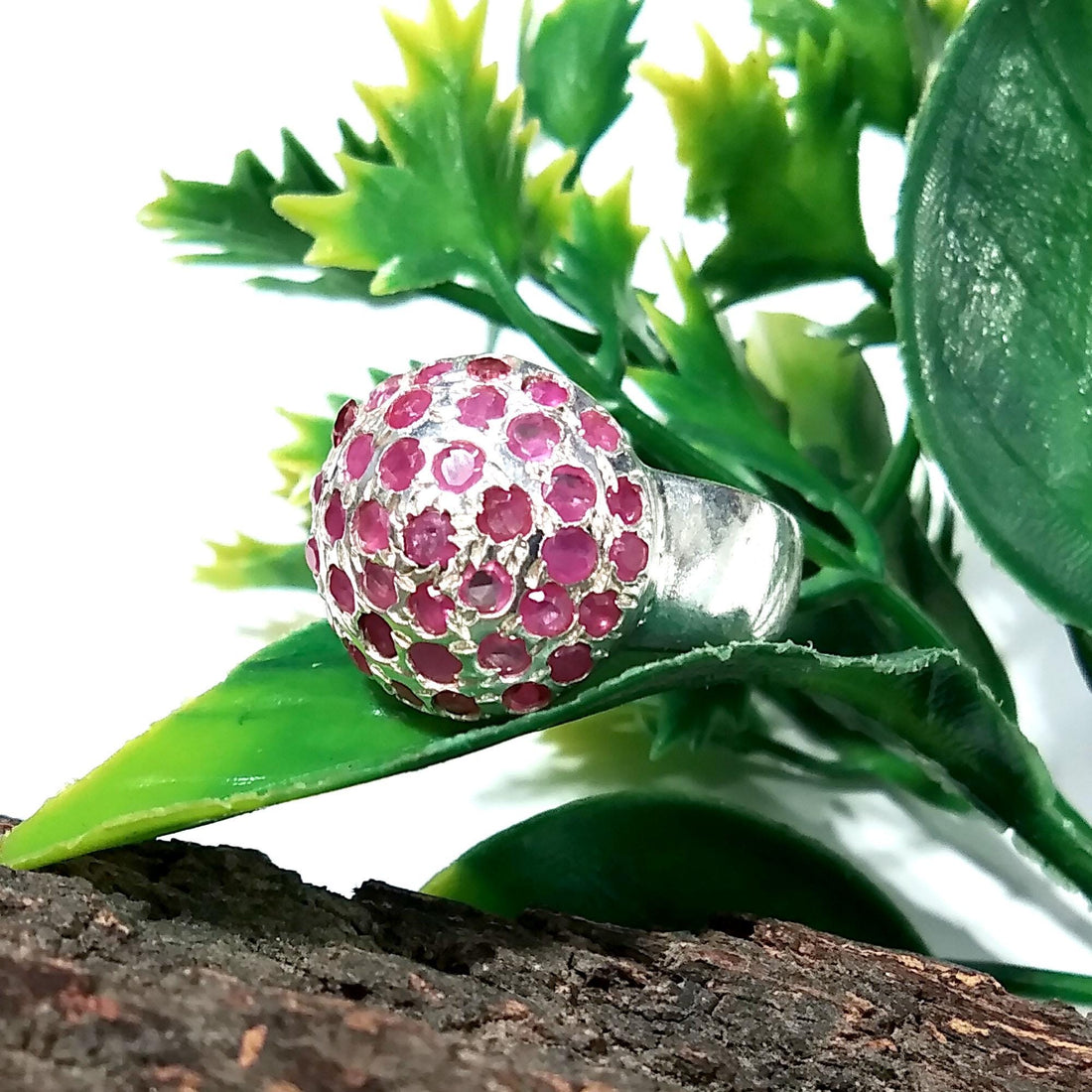 Solid 925 Starling Silver Ring, Natural Gemstone Ruby Faceted Rings, Very Beautiful Stylish Rings, Good Making Nice Rings For Girls & Woman.