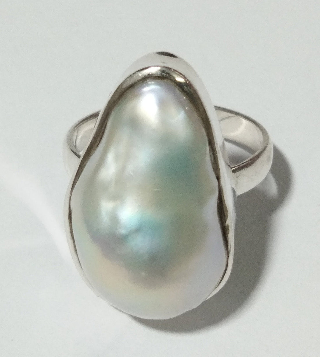 Natural Fresh Water Baroque Pearl Ring's With 925 Sterling Silver.Good Quality Baroque Pearl Ring Girls & Women Ring's.Gift Christmas Ring