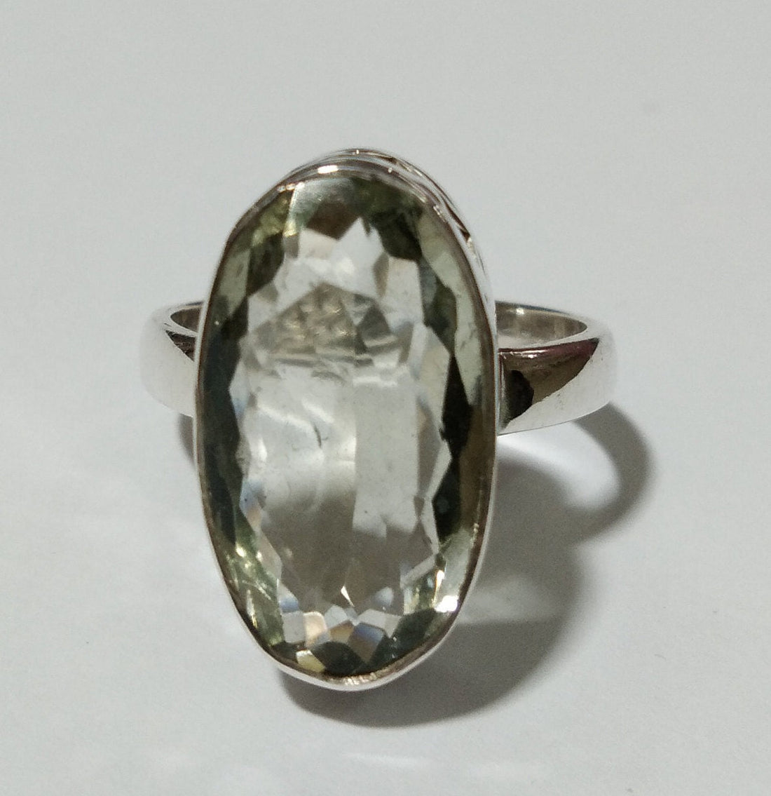 Natural Green Amethyst Ring, Solid 925 Starling Silver Rings, For Girls & Woman Rings, Gemstone Stylish Nice Making Silver Ring Jewelry