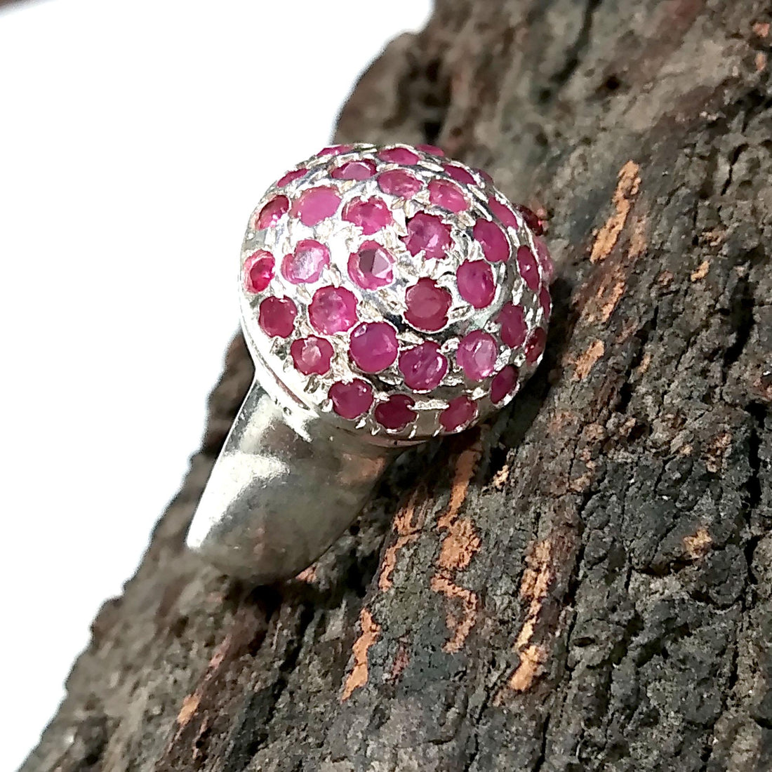 Solid 925 Starling Silver Ring, Natural Gemstone Ruby Faceted Rings, Very Beautiful Stylish Rings, Good Making Nice Rings For Girls & Woman.