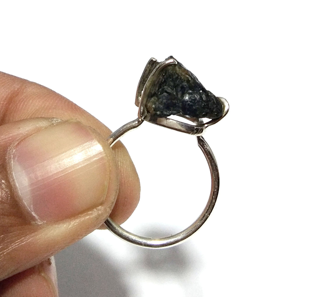 Natural Iolite Rough Gemstone Ring, 925 Solid Sterling Silver Ring, A+++ Iolite Stone Size 13x12mm Handmade Ring, Gift Birthday Ring Jewelry