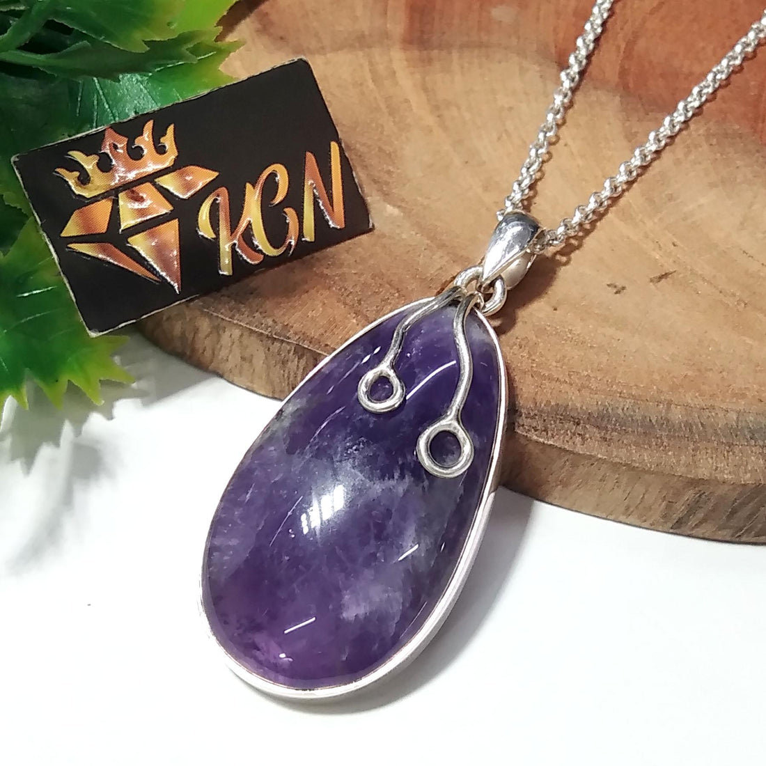 Natural Amethyst Gemstone Chain Pendant Necklace, Solid 925 Starling Silver Pendant, Stylish Pendant Jewelry, Gift Wedding Pendant Jewelry