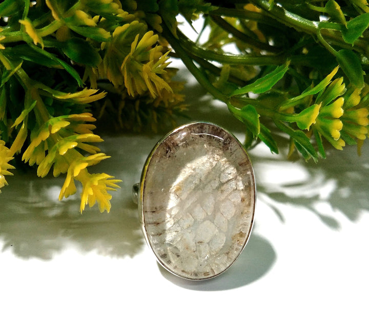 Garden Quartz Ring, Lodolite Ring, 925 Sterling Silver, Natural Gemstone, Silver Jewelry, Gemstone With Silver Ring, For Girls & Women Ring