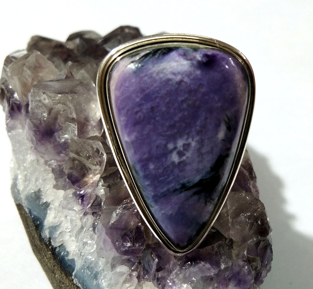 Charoite Gemstone Ring, 925 Starling Silver Ring, Handmade Making Silver Ring, Gemstone Silver Jewelry Gift Item For Wedding Etc.