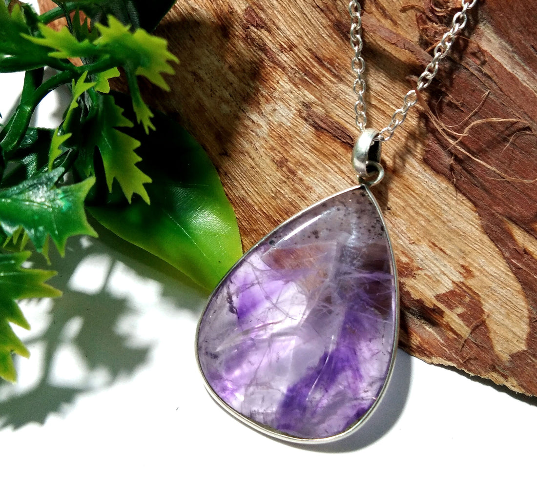 Natural Trapiche Amethyst Druzy Stone Chain Pendant Necklace, 925 Starling Silver Amazing Color Purple Handmade Pendant Gift Wedding Pendant