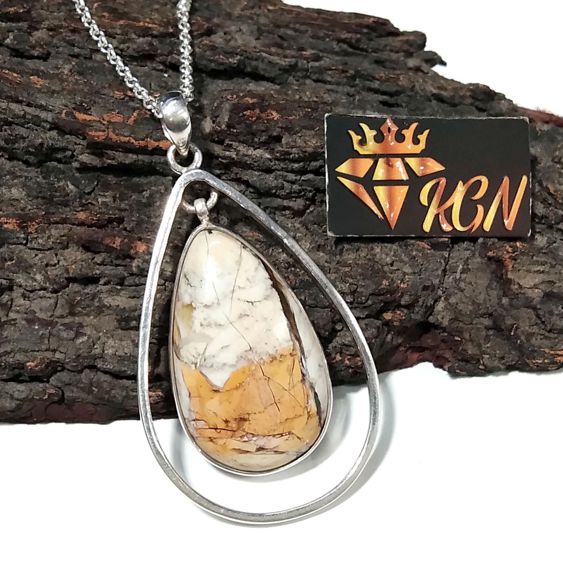 Natural Brecciated Mookaite Gemstone Pendant Chain Necklace, 925 Sterling Silver Pendant, Amazing Color Nice Design Pendant, Gift For Her