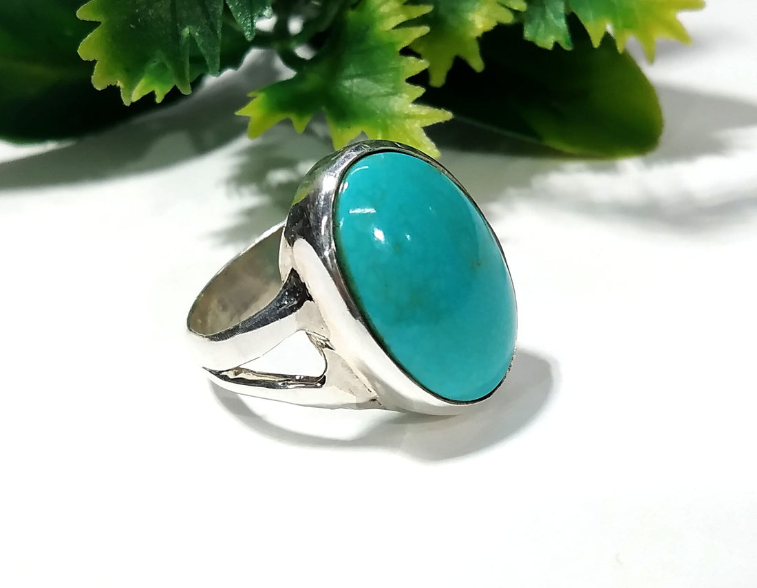 Natural Arizona Turquoise Gemstone Ring, 925 Starling Silver Ring, Nice Design Good Making Gift Ring, Turquoise Stone Ring, For Men & Women.