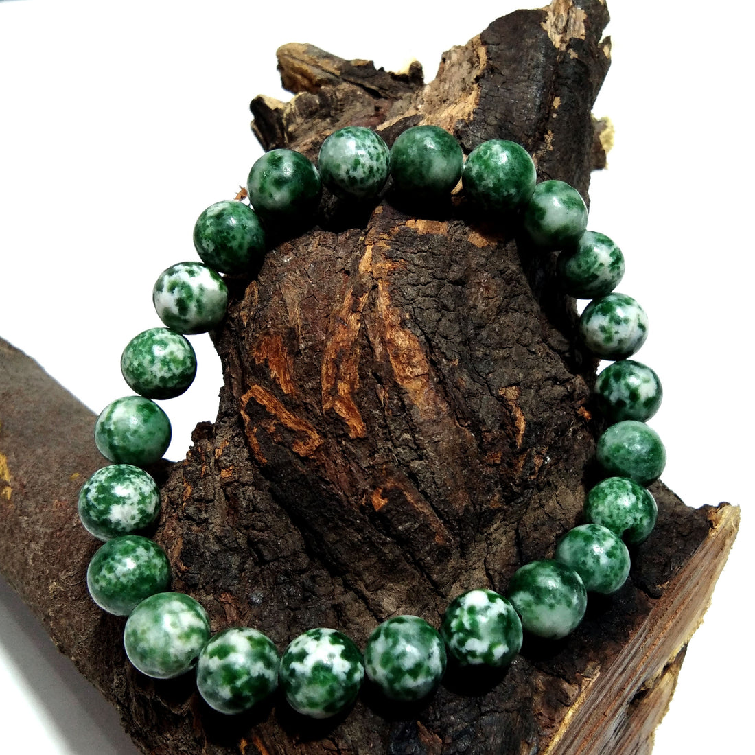 Tree Agate Bracelet Beads Stone, Natural Tree Agate Healing For Men & Women Round Bracelet, Stone Size 8x8 mm Gift Easter day Bracelet