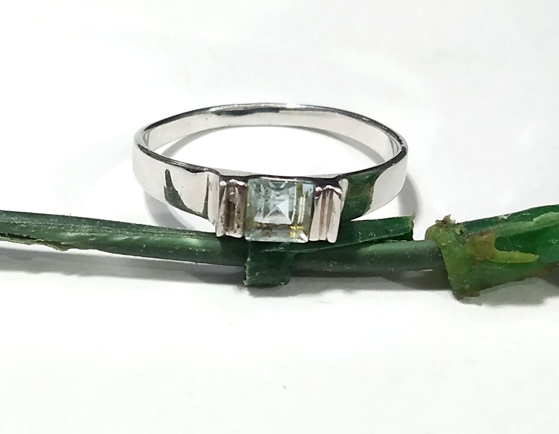 Natural Blue Topaz Gemstone Ring, Solid 925 Starling Silver Ring, Top Quality Blue Topaz Ring, Handmade Ring, Gift For Girls & Women Ring