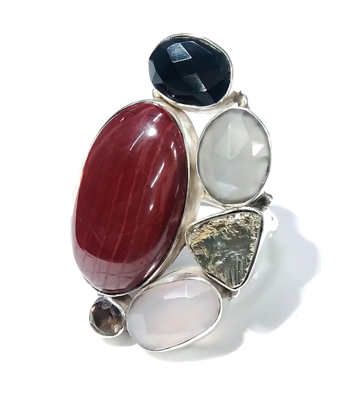 ALL Natural Multi Gemstone Rings, Solid 925 Starling Silver Jewelry, Handmade Making Multi Stone Ring, For Girls & Women, Wedding Gift Etc.