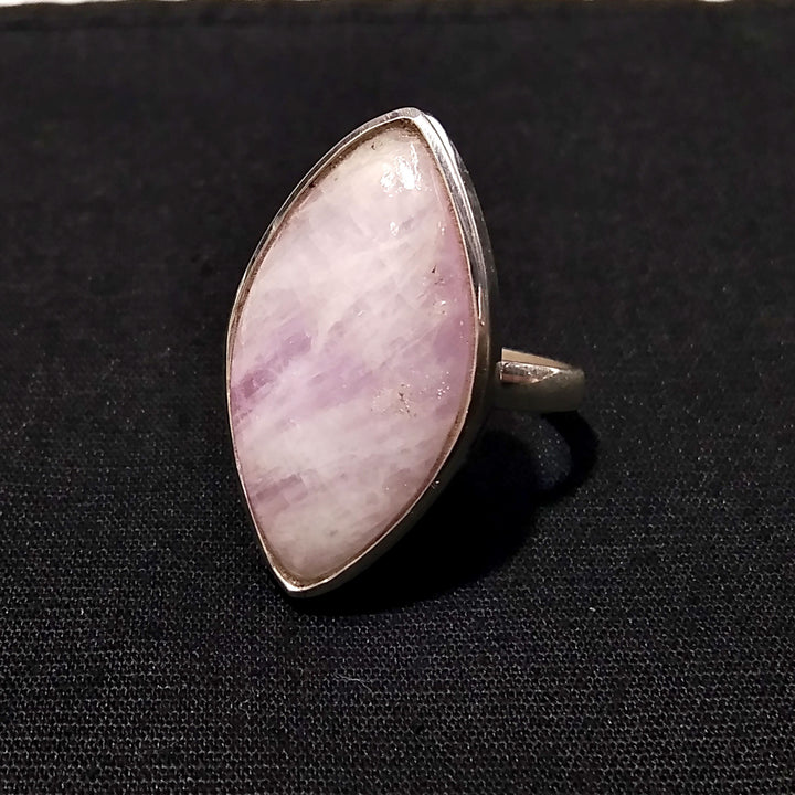 Natural Kunzite Gemstone Ring, 925 Solid Starling Silver Ring, Jewelry Stone Size 27x16 mm Statement Ring, Gift Wedding Ring, Birthday Ring