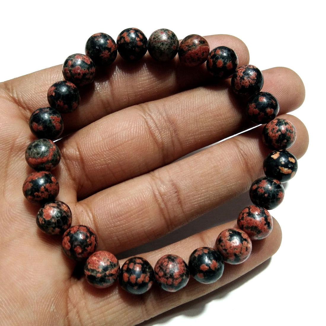 Leopard Skin Jasper Bracelet Beads Stone, Natural Skin Jasper Healing Men & Women Round Bracelet, Stone Size 8x8 mm Gift Easter day Bracelet