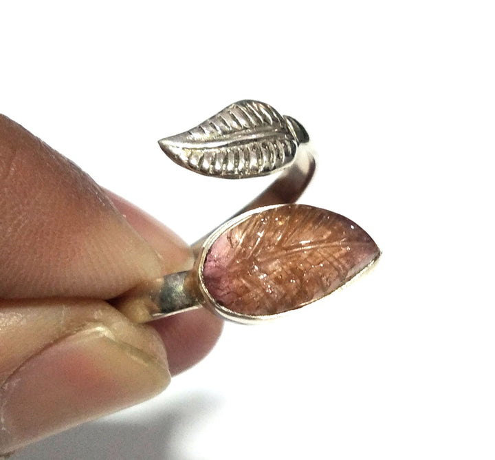 Natural Multi Tourmaline Stone Ring, 925 Solid Starling Silver Ring, Jewelry Stone Size 13x7 mm Top Color Multi Tourmaline Stone Gift Ring