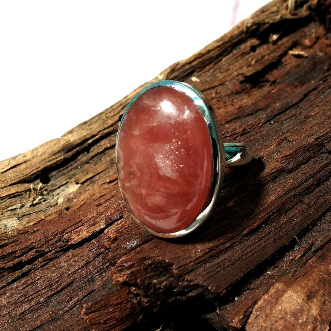 Rhodochrosite Rings ! Good Making Nice Design Rhodochrosite Cabochon Ring, 925 Sterling Silver With Natural Gemstone Ring, For Girls & Women