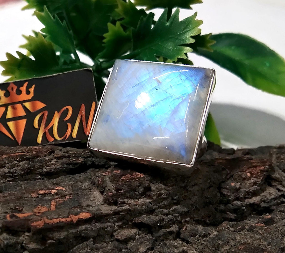 Genuine Rainbow Moonstone Ring, Solid 925 Starling Silver Ring, Very Beautiful Nice Ring, For Girls & Women, Handmade Making Silver Ring.