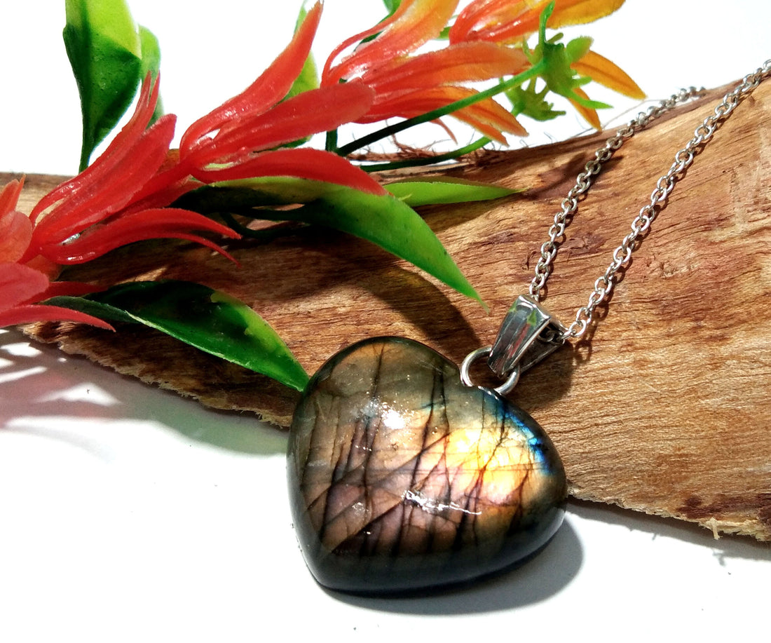 Natural Labradorite Stone Pendant Necklace,925 Sterling Silver Chain Necklace Pendant Top Purple Multi Fire Labradorite Gift Pendant Jewelry