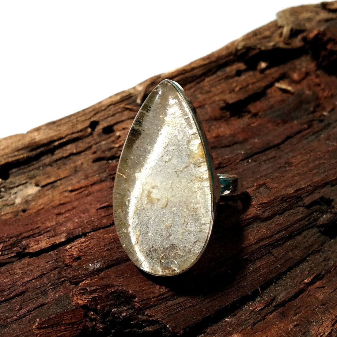Natural Lodolite Garden Quartz Stone Ring, 925 Sterling Silver Ring, Amazing Garden Quartz Gemstone, Wedding Gift Ring, For Girls & Women