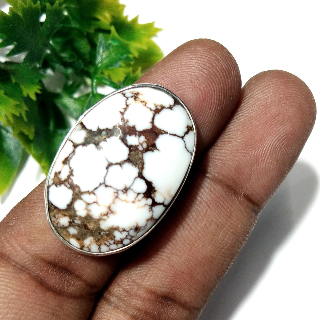 Natural Wild Horse Magnesite Gemstone Ring, 925 Solid Sterling Silver Ring, Wild Horse Stone Size 29x18 mm Handmade Ring, Birthday Ring
