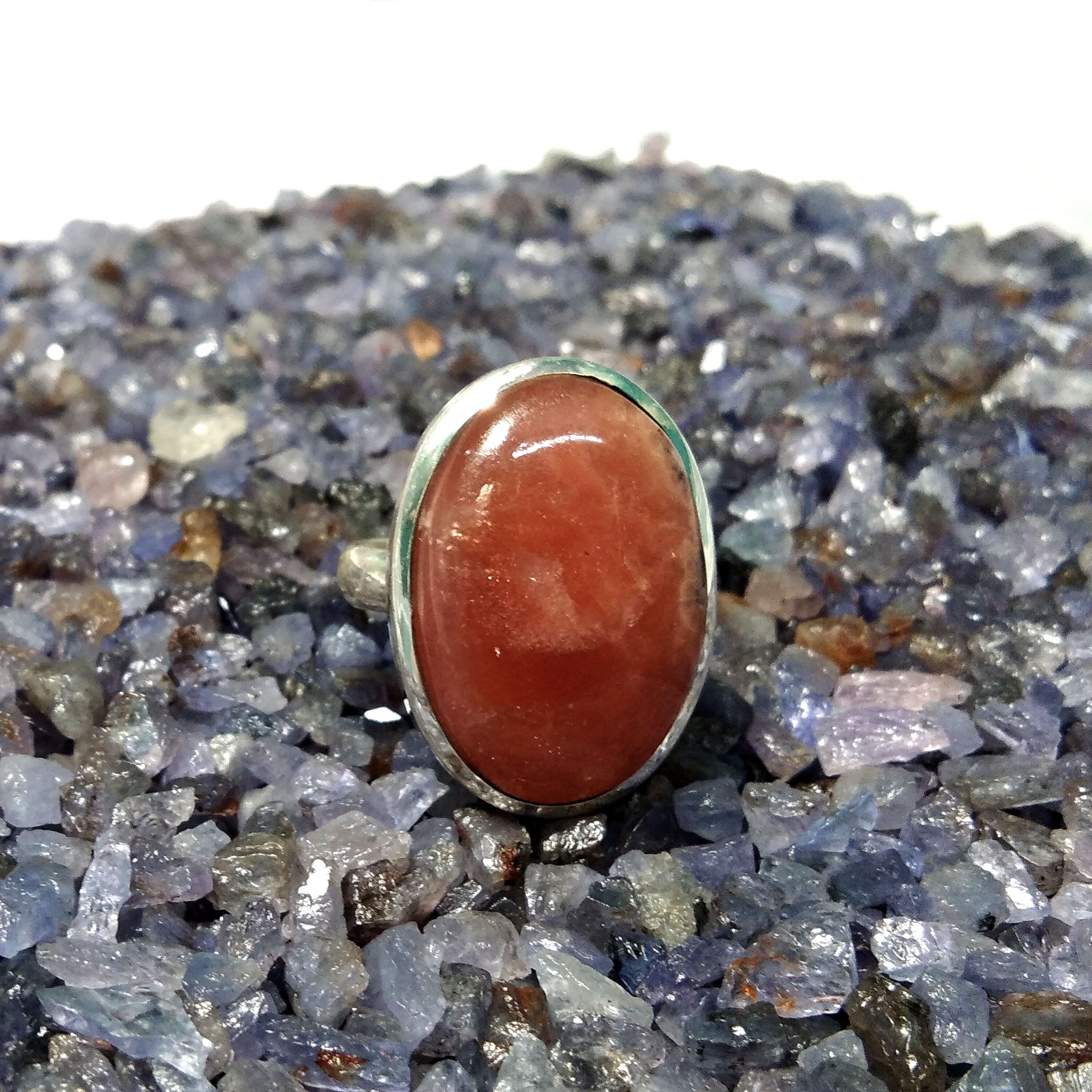 Rhodochrosite Rings ! Good Making Nice Design Rhodochrosite Cabochon Ring, 925 Sterling Silver With Natural Gemstone Ring, For Girls & Women