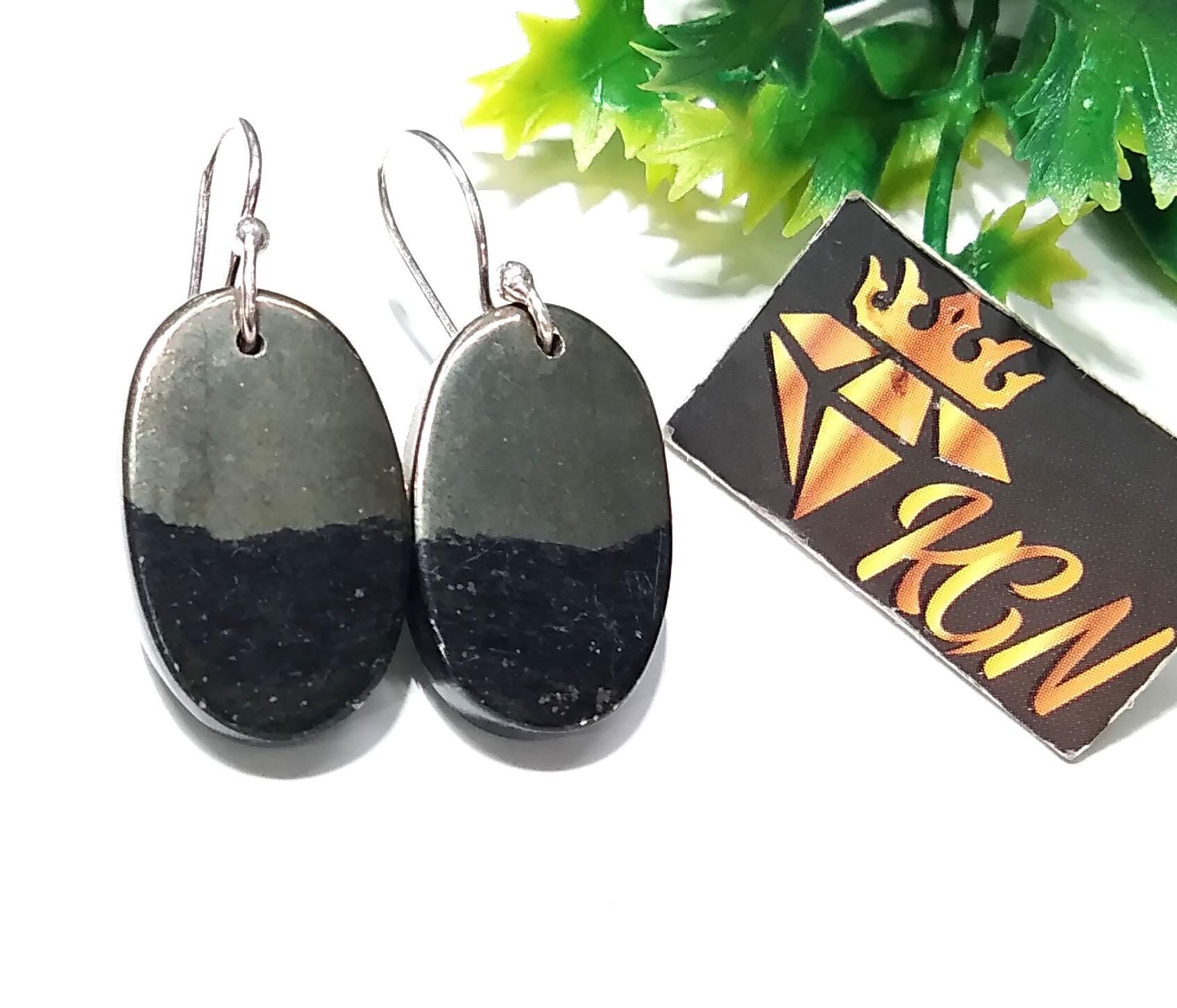 Natural Pyrite Gemstone Earring, 925 Sterling Silver Earring, Very Beautiful Golden Pyrite Earrings, Handmade Jewelry Earring, Gift For Her