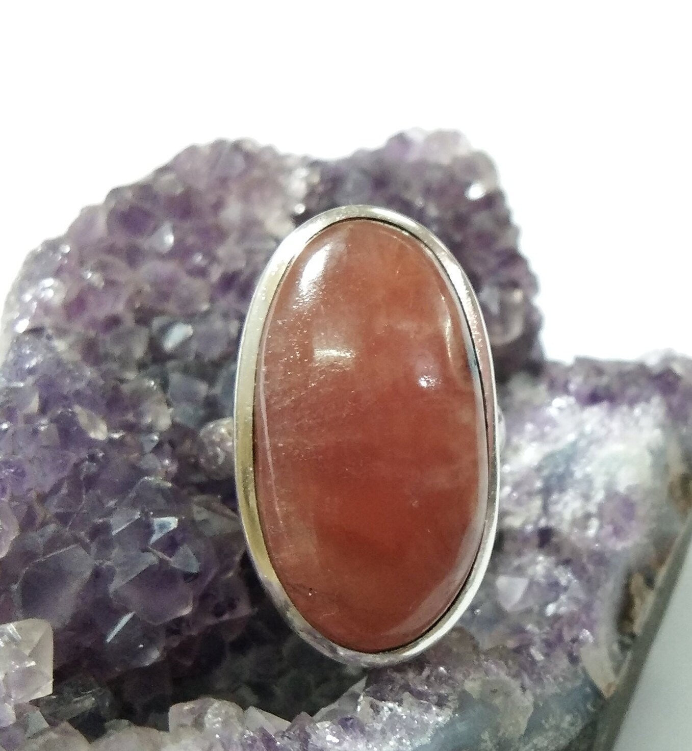 Natural Rhodochrosite Gemstone Ring, 925 Solid Starling Silver Ring, Top Quality Rhodochrosite Handmade Ring, For Gift Wedding Ring