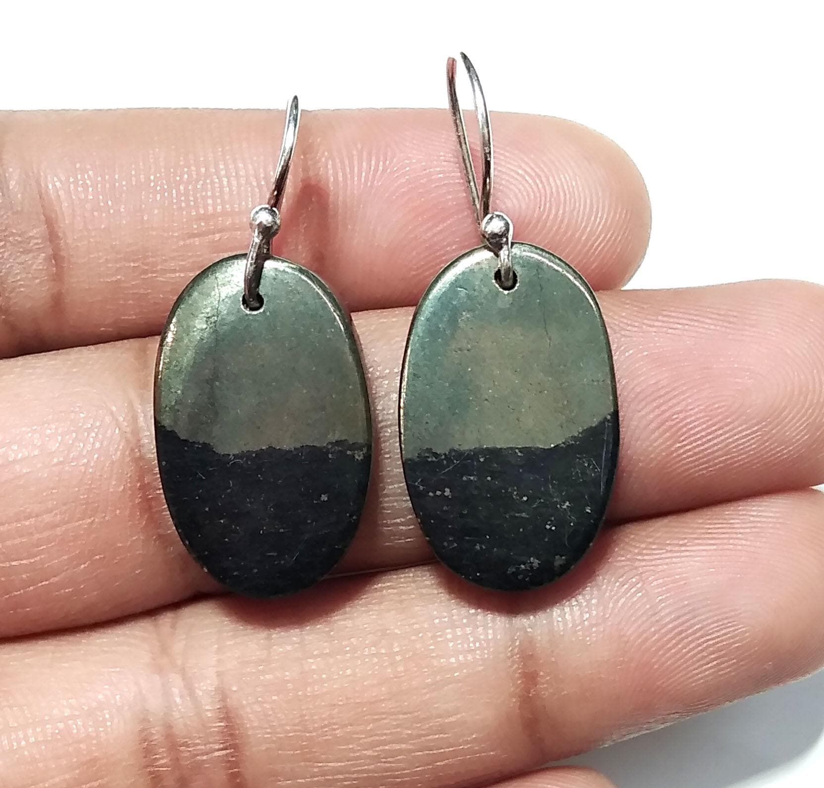 Natural Pyrite Gemstone Earring, 925 Sterling Silver Earring, Very Beautiful Golden Pyrite Earrings, Handmade Jewelry Earring, Gift For Her