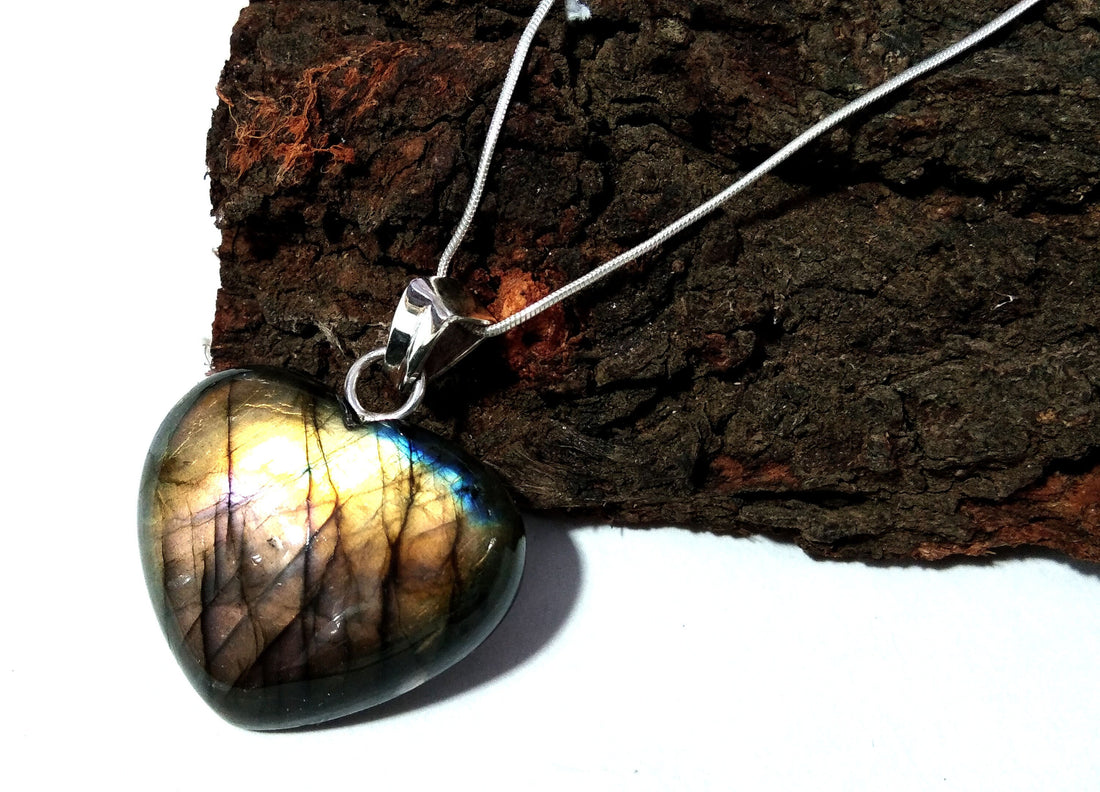 Natural Labradorite Stone Pendant Necklace,925 Sterling Silver Chain Necklace Pendant Top Purple Multi Fire Labradorite Gift Pendant Jewelry