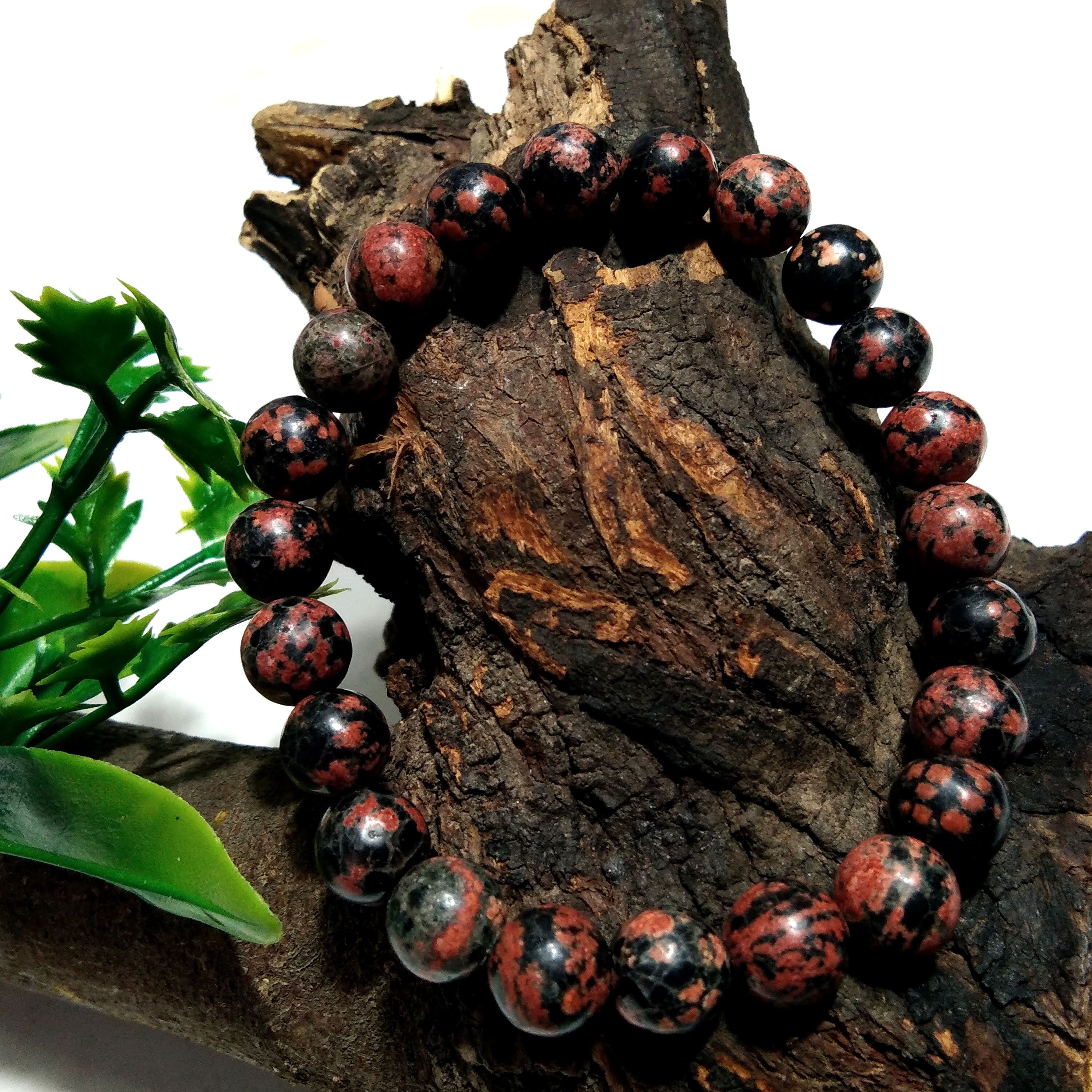 Leopard Skin Jasper Bracelet Beads Stone, Natural Skin Jasper Healing Men & Women Round Bracelet, Stone Size 8x8 mm Gift Easter day Bracelet