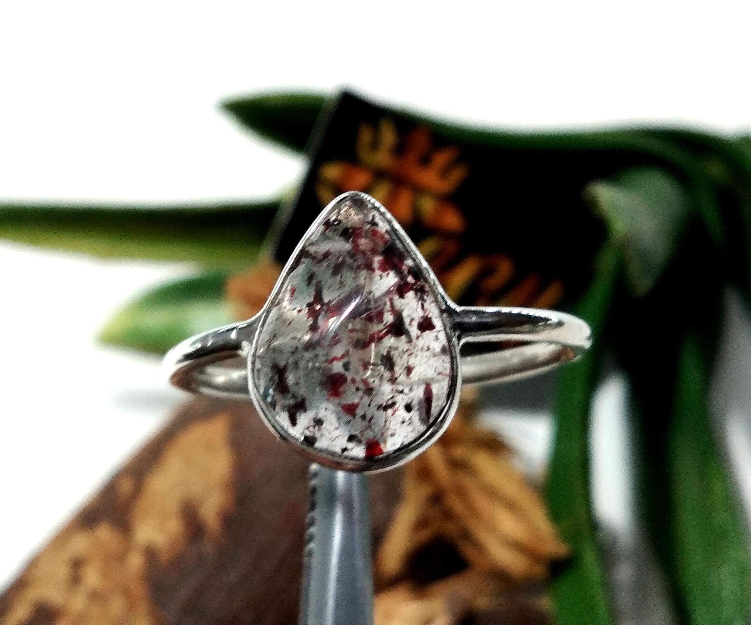 Natural Super Seven Gemstone Rings, 925 Sterling Silver Ring, Very Beautiful Super Seven Crystal Ring, Statement Ring, Gift Birthday Ring
