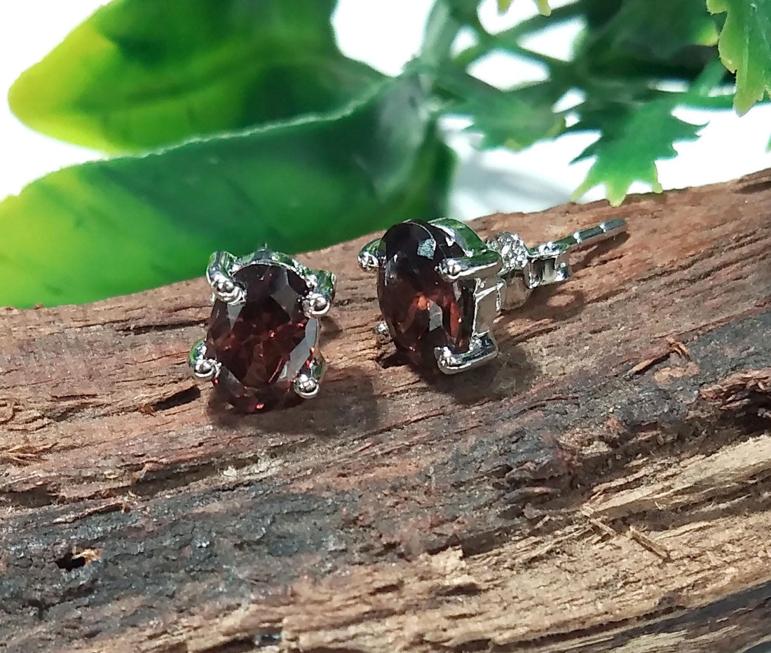 Natural Beer Quartz Stud Earrings, 925 Starling Silver Earring, Beer Quartz Gemstone Oval Shape Stud Earrings, Gift For Girls & Women Studs