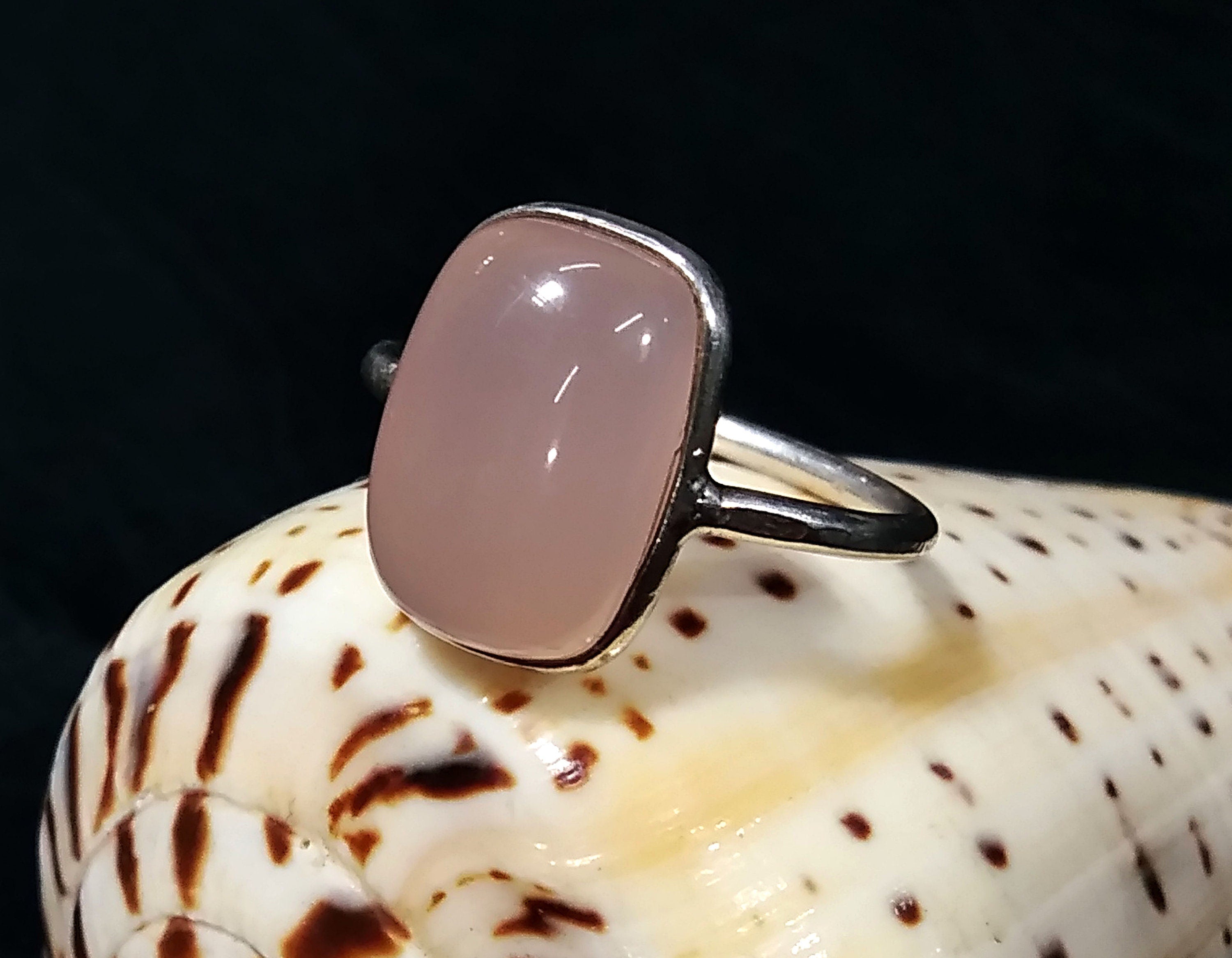 Natural Rose Quartz  Gemstone Ring, 925 Sterling Silver Ring, Beautiful Rose Quartz Stone Size 14x10mm Handmade Statement Gift Birthday Ring