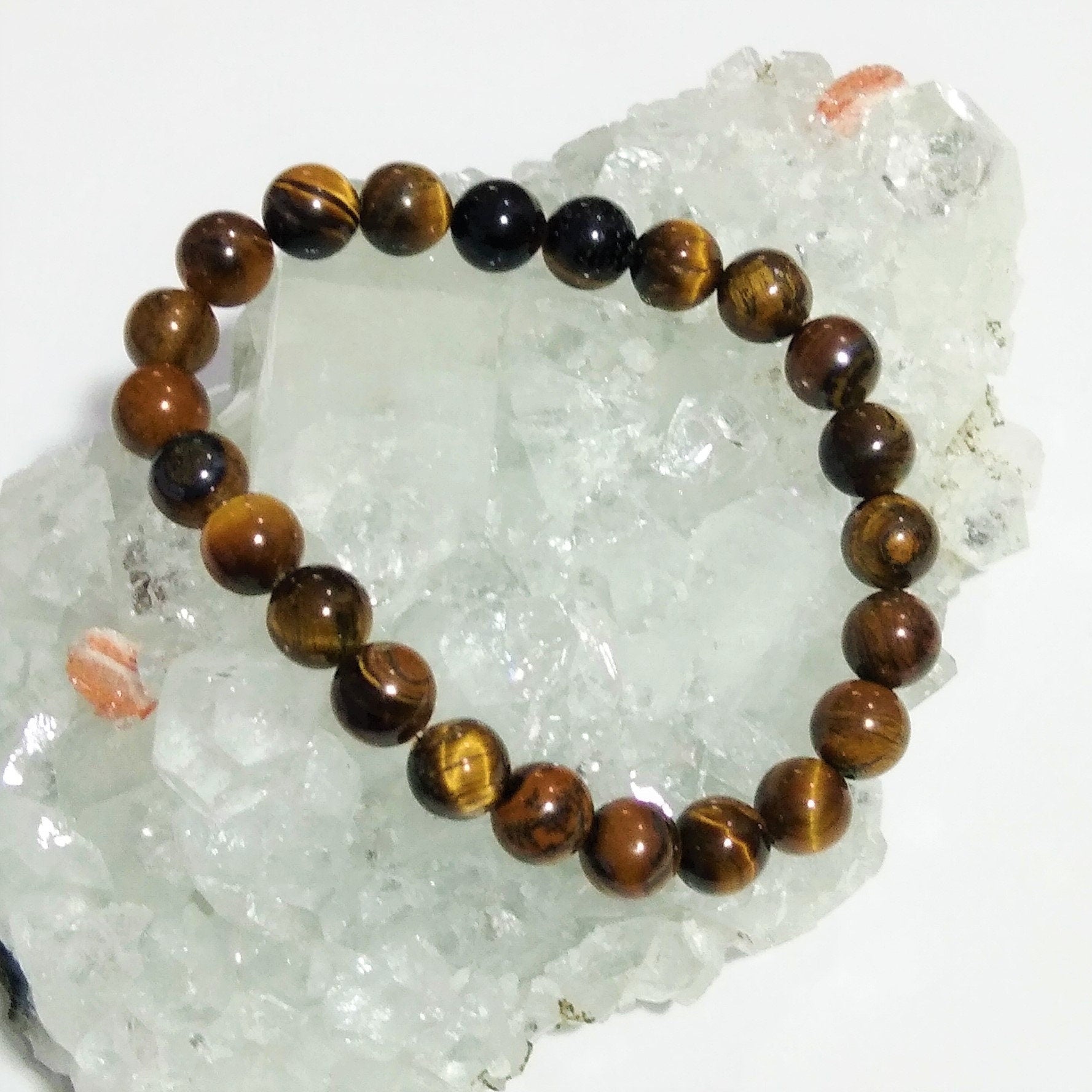 Natural Tigers Eye Bracelet Beads Gemstone, Anxiety Bracelet, Healing Bracelet Crystal Stone Size 8x8 mm Gift Easter day Bracelet