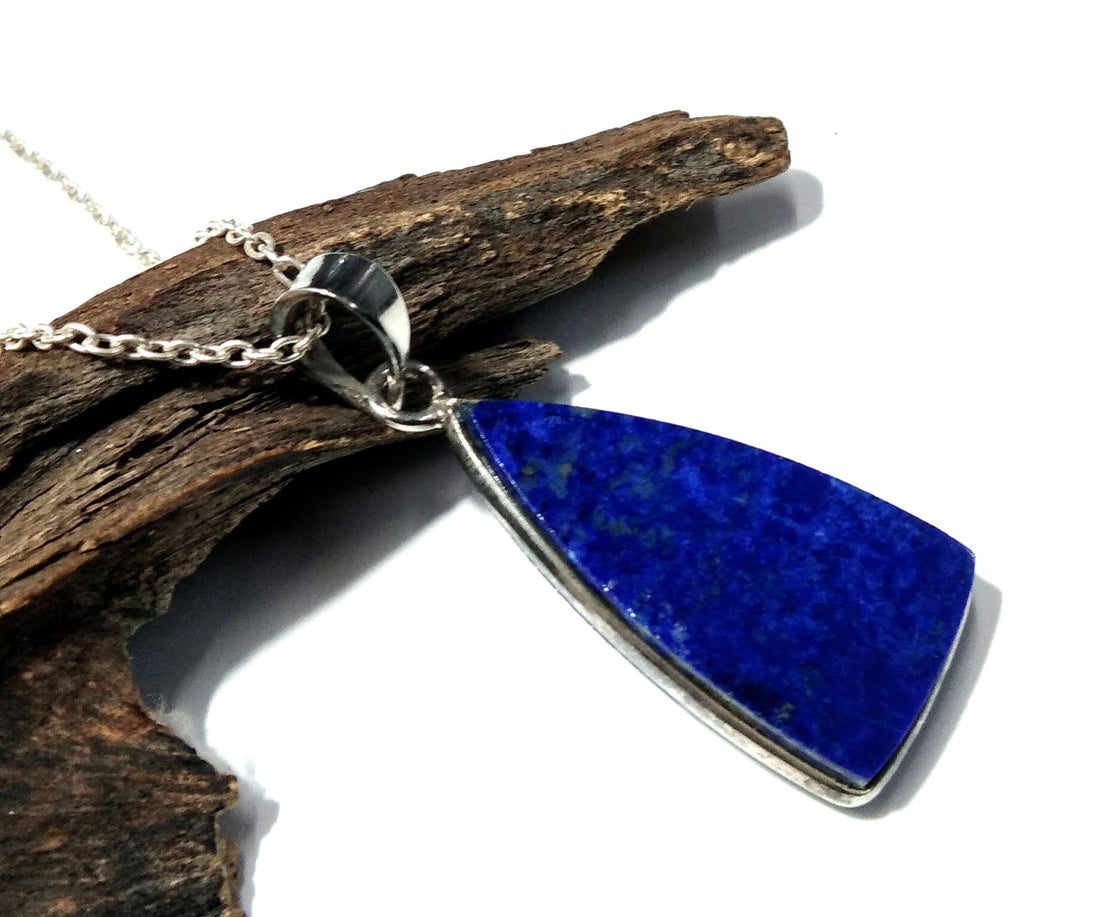 Natural Gemstone Lapis Lazuli Pendant, 925 Sterling Silver Pendant, Very Beautiful Lapis Lazuli Pendant, Handmade Making Jewelry For Women