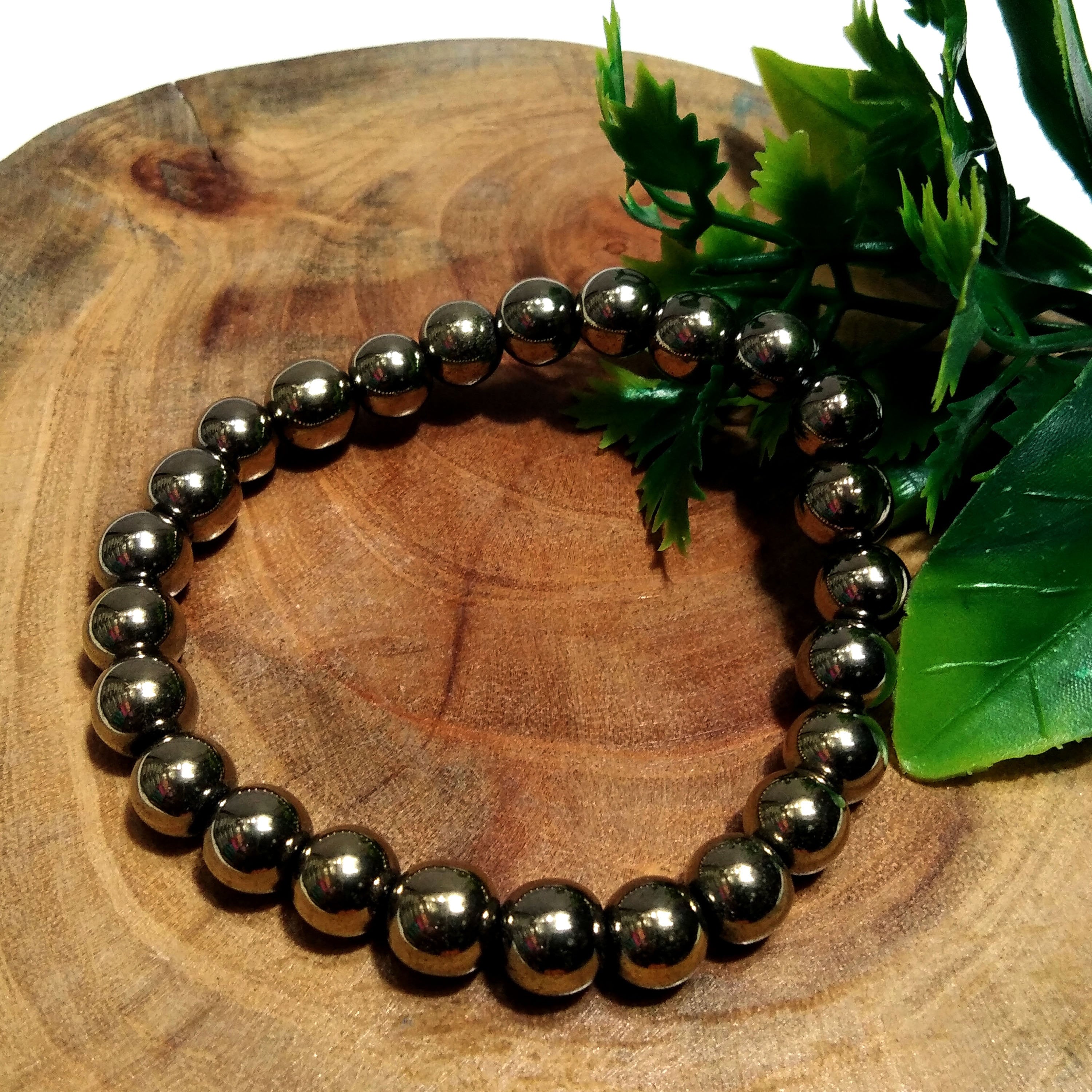 Natural Gold Pyrite Beaded Bracelet, Amazing Pyrite Beads Size 8mm Round Bracelet, Stretch Bracelet, Gift For Men/Women, Friendship Bracelet