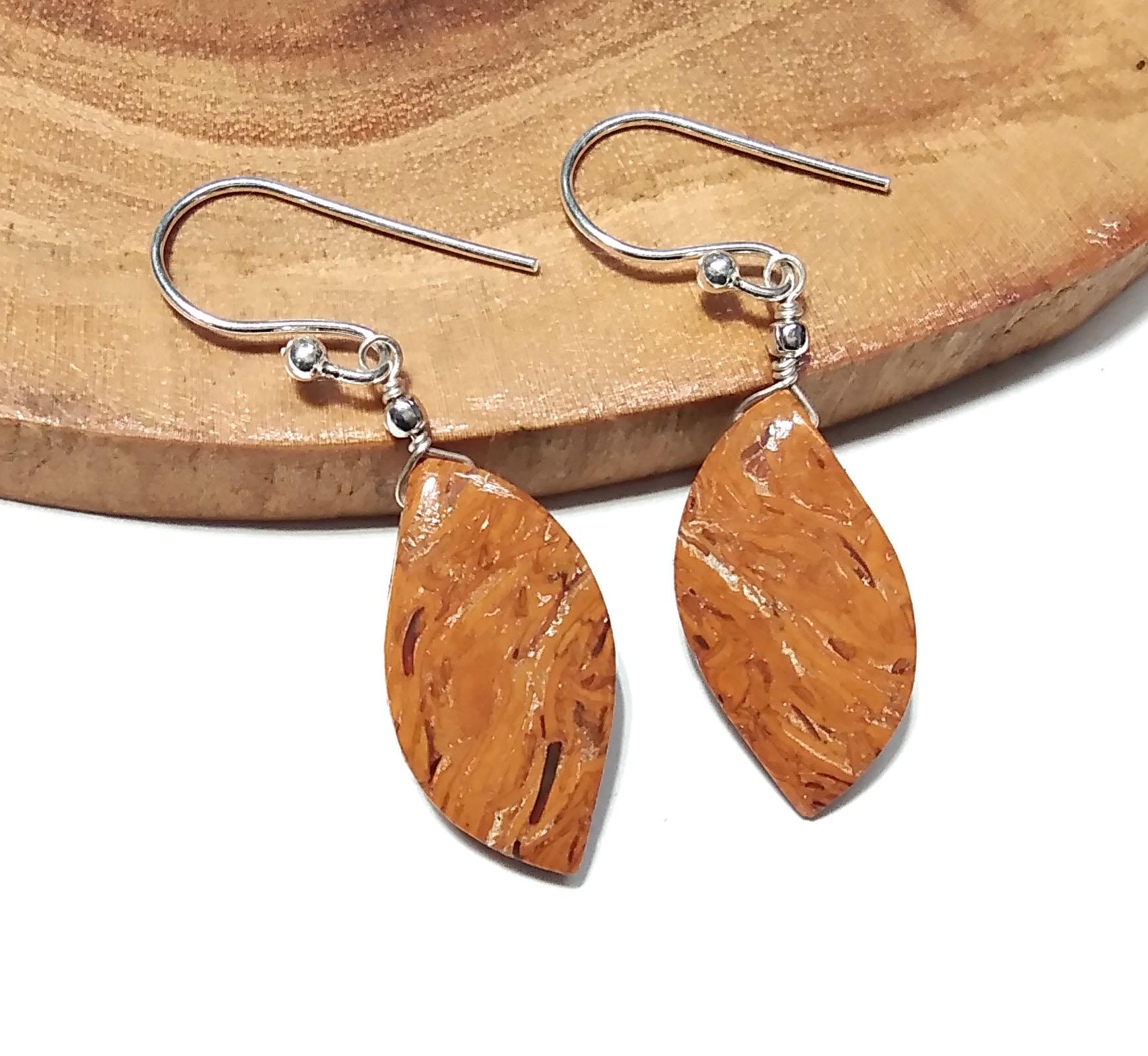 Natural Mariam Jasper Gemstone Earring, 925 Starling Silver Earring, A+++ Mariam Jasper Handmade Earring, Gift For Girls & Women Earrings