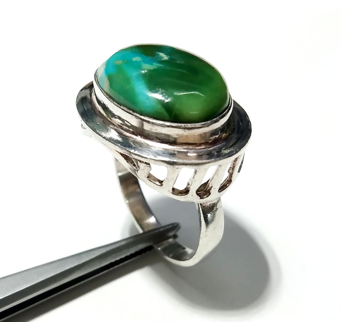 Natural Turquoise Gemstone Ring, Solid 925 Starling Silver Ring, A+++ Turquoise Stone Size 20x14 mm Handmade Ring Gift Wedding Rings Jewelry