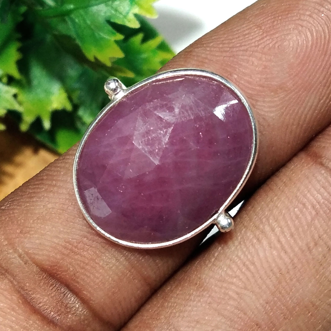 Pink Sapphire Rose Cut Gemstone Ring, 925 Solid Starling Silver Ring, Sapphire Cut Stone Size 20x15 mm Handmade Ring, Gift Wedding Ring