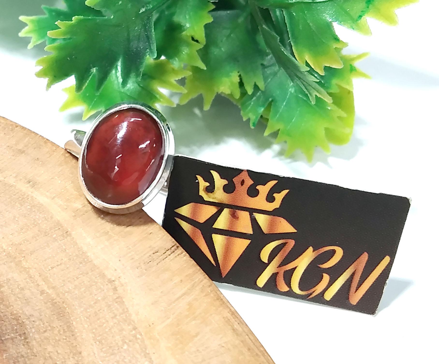 Natural Hessonite Stone Ring, 925 Solid Starling Silver Ring, Jewelry Oval Shape Hessonite Stone Size 12x9 mm Gift For Girls/Women.